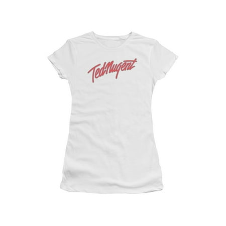 Ted Nugent Iconic Hard Rock Music Guitarist Clean Logo Juniors Sheer T-Shirt