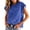 bleu, variante sur Haut Tricoté à Manches Courtes d'Été Coupe Ample Décontractée Col Rond Léger T-Shirt