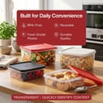 thumbnail image 4 of SIGNORA WARE 2-Pack 3L & 6.5L Food Storage Containers with Lids, Black, 4 of 8