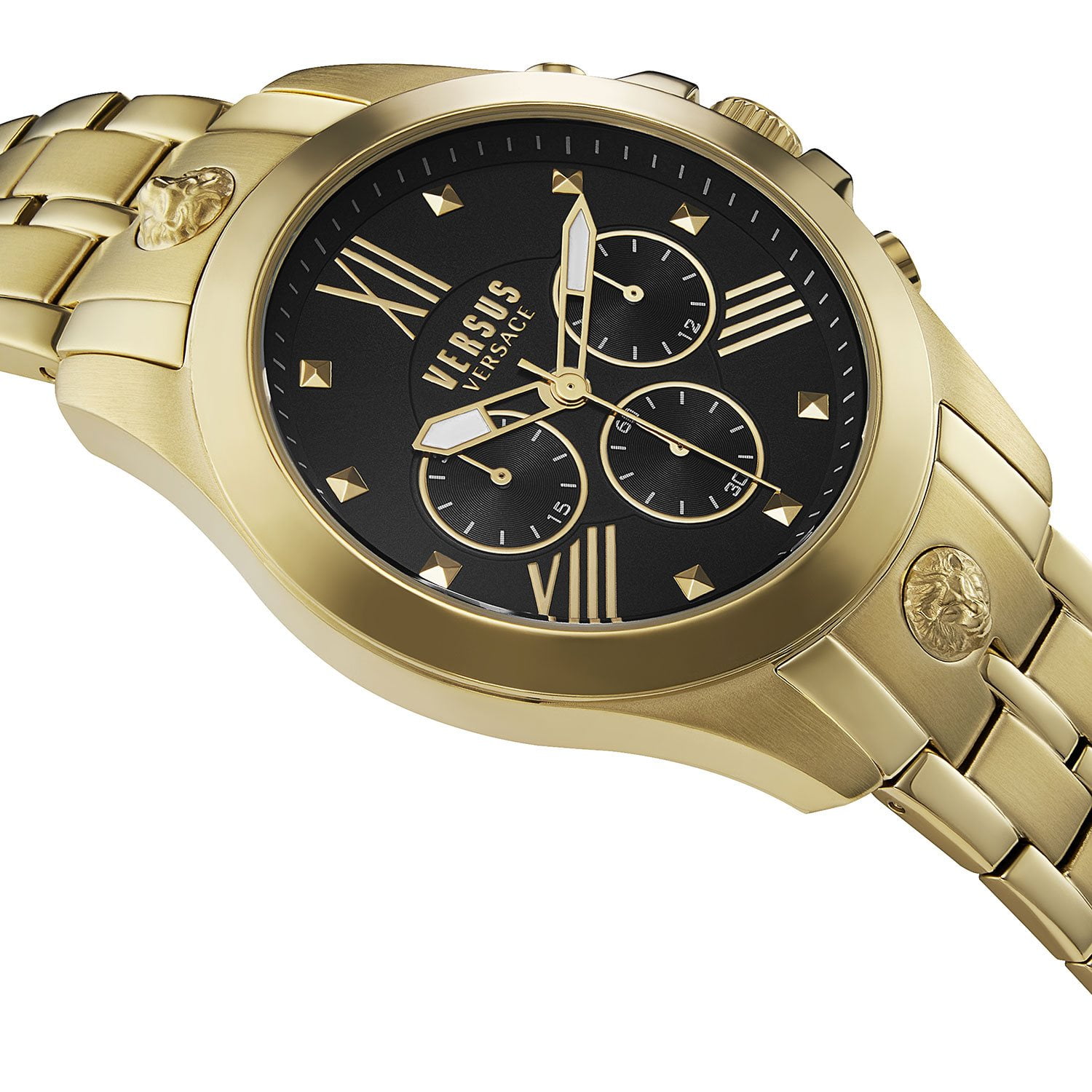 VERSUS VERSACE ゴールド 腕時計 Versus Versace Chronograph Lion Gold-Tone Bracelet Watch