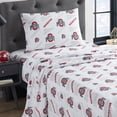 thumbnail image 3 of NCAA Officially Licensed Ohio State Buckeyes Microfiber Bed Sheet Set - Full, 3 of 5