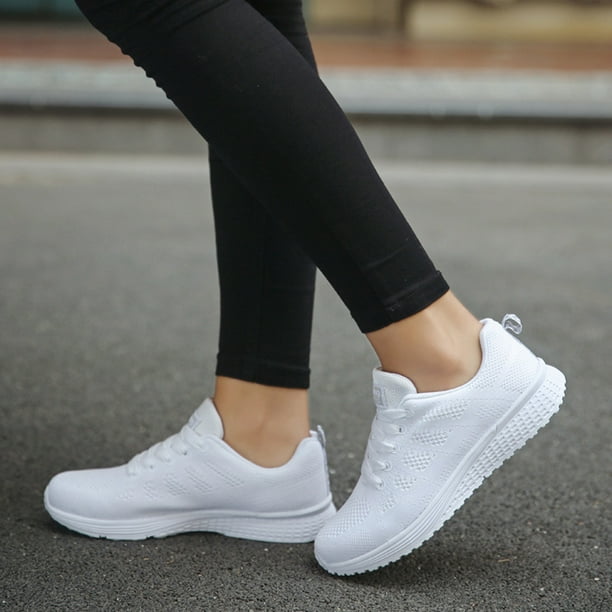 TOWED22 Women's Lightweight Athletic Running Shoes Breathable Sport Fitness  Gym Jogging Sneakers Walking Shoes Women(White,6) 