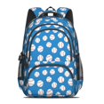 thumbnail image 2 of Baseballs Only Blue Pattern Backpack for School, Cute School Bag with Adjustable Shoulder Straps and Padded Back, 16.9"x12.6"x5.9", 2 of 5