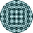 thumbnail image 1 of Ahgly Company Machine Washable Indoor Round Transitional Blue Lagoon Blue Area Rugs, 4' Round, 1 of 7