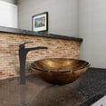 thumbnail image 2 of Vigo VGT390 Antique Rubbed Bronze 16-1/2" Glass Bathroom Vessel Sink, 2 of 5