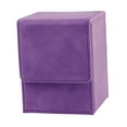 thumbnail image 3 of Caja de baraja de cartas coleccionables, tarjetero de cuero PU, contenedor de tarjetas coleccionables para 200 tarjetas, caja de almacenamiento de Púrpura, 3 of 8
