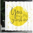 thumbnail image 4 of Ambesonne Yellow Shower Curtain, Splash Inspirational, 69"Wx70"L, Yellow, 4 of 5