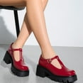thumbnail image 3 of BURUDANI Womens Mary Jane Low Heel Chunky Pumps Non-Slip Platform Dress Shoes Round Toe, 3 of 6