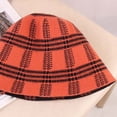 thumbnail image 5 of CoCopeaunts Women's Bucket Hat Autumn Winter Fisherman Hat Fashion Plaid Version Versatile Woolen Bucket Cap Warm Ear Protection, 5 of 8