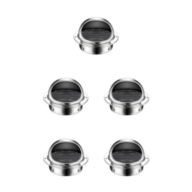 Thinsony Universal Round Bull Nosed External Extractor Durable And Robust Weather-resistant Stainless Steel Air Vent Grille 100mm 5Set