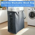 thumbnail image 4 of TickJOY 2-Pack Large Rolling Laundry Baskets with Wheels, 75L Collapsible Clothes Hampers for Laundry with Removable Mesh Bags, Dirty Clothes Hamper for Dorm Room Essentials, Bedroom, Dark Grey, 4 of 7