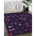 thumbnail image 3 of Ahgly Company Machine Washable Indoor Round Transitional Purple Jam Purple Area Rugs, 4' Round, 3 of 7