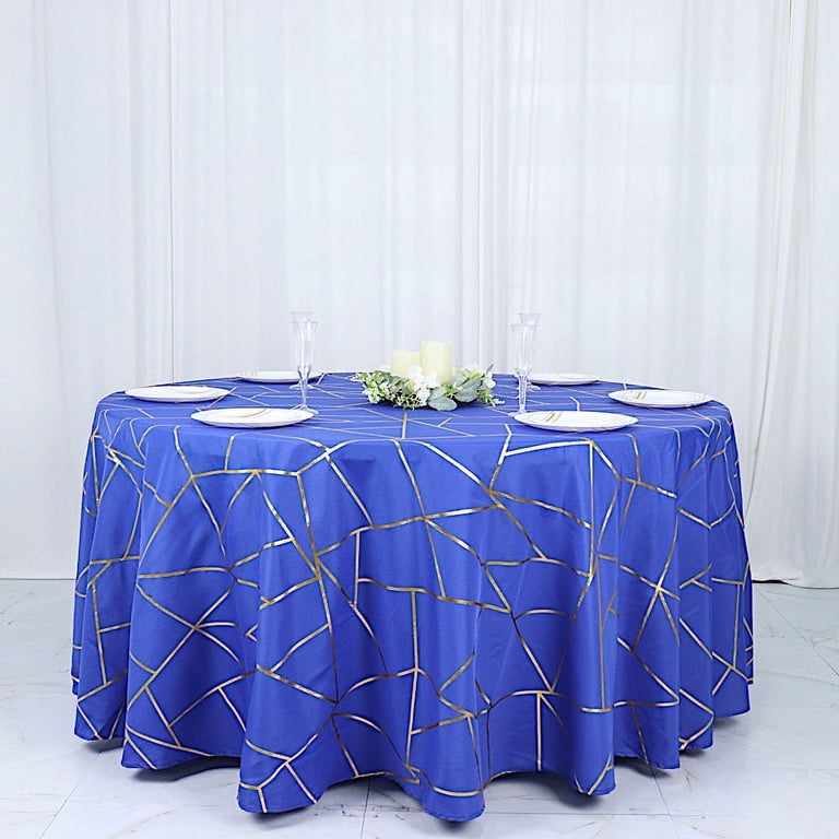 RCZ Decor Royal Blue Polyester Table Overlay 54x54 Inch - Wrinkle Free Square Table Cover