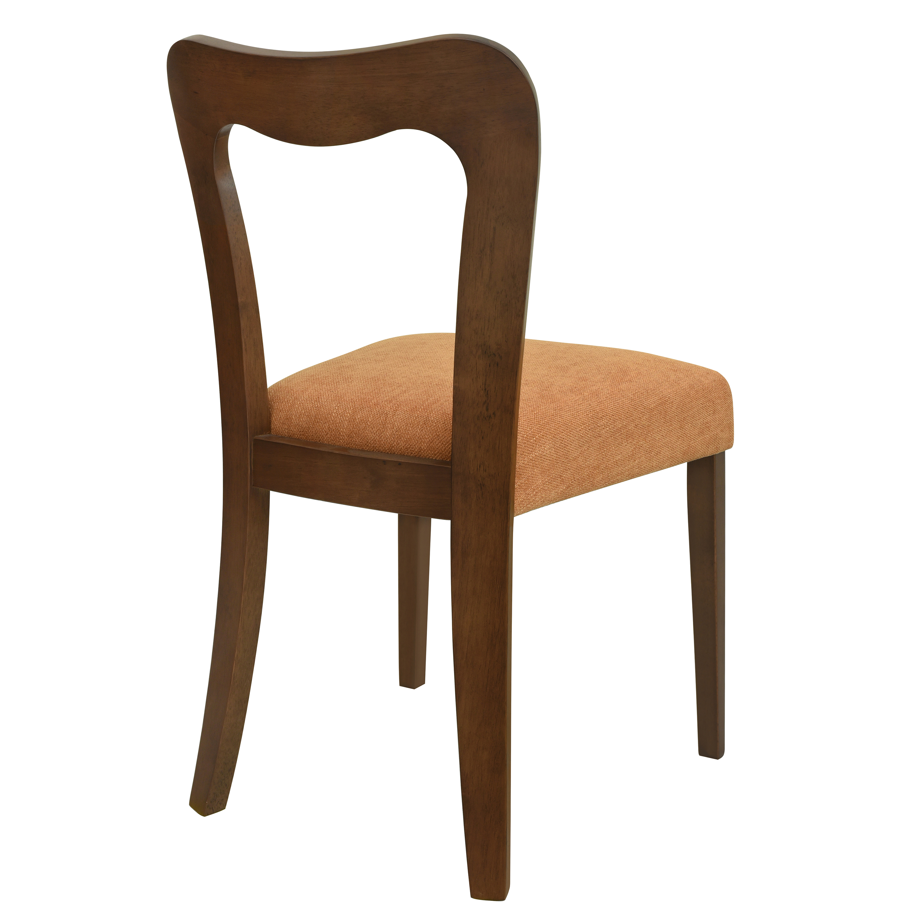 Euroco Mid-Century Dining Chairs Set of 2, Upholstered Kitchen Side Chairs Accent Chairs with Wooden Legs for Living Room,Caramel & Walnut