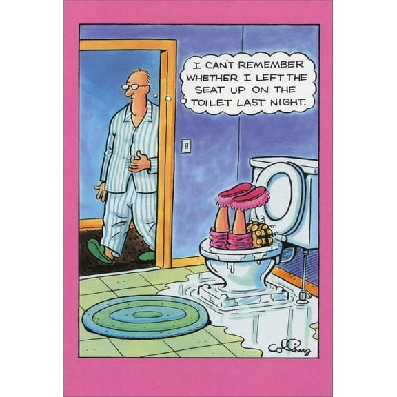 Nobleworks Left The Seat Up Funny / Humorous Dan Collins Wedding Anniversary Card