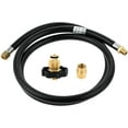 thumbnail image 1 of 1/4’’ NPT Propane Extension Hose, Soft Nose POL Propane Gas Fitting LP 1/4" NPT Male & ME318P Propane Tank Adapters, Replacement for Gas grills, Turkey Fryers, Fire Pit, Mr Heater.RV Equipment, 1 of 5
