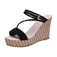 thumbnail image 2 of Xunlbb Comfort Sandals, Fashion Women Casual Round Head Sandals Comfy Slippers Beach Casual Slipsole Shoes, 2 of 9