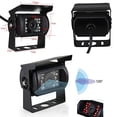 thumbnail image 2 of Backup Camera Hard Wired Backup Camera 9'' Quad Split Screen HD Rear Backup Camera Monitor System, Waterproof IR Night Vision Backup Camera for Trucks,Trailer Heavy,Box,RV,Camper Bus Rearview Camera, 2 of 5