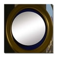 thumbnail image 2 of Designart "Projections Of Visionary Eye Of Awareness Futurism XI" Other Fantasy & Sci-Fi Gold Large Square Mirror - Square Bedroom Mirror Printed Wall Decor - Modern Square Printed Wall Mirror Art, 2 of 5