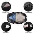 thumbnail image 3 of Bolsa de viaje de piel Seyfocnia con funda para zapatos impermeable negra, 3 of 7