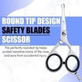 thumbnail image 2 of Nose Hair Scissors 4.5” Round Tip – Professional Stainless Steel Facial Grooming Scissors for Nose, Ear, Eyebrow & Mustache Trimming – Small Safety Trim Scissors for Men & Women (1, Silver), 2 of 8