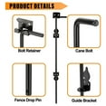 Bosisa 12” Heavy Duty Cane Bolt Gate Drop Rod Wood Fence Steel Drop