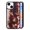 Rust Fashion, variant on Star-studded American Flag for iPhone 12 Pro Max Case, Cute Aesthetic Red Blue Stars Stripes Shock-Absorbent Protective,Black