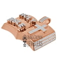 thumbnail image 4 of Real Genuine Diamond 10K Rose Gold Finish Holy Bible Book Pendant Cross Charm, 4 of 4