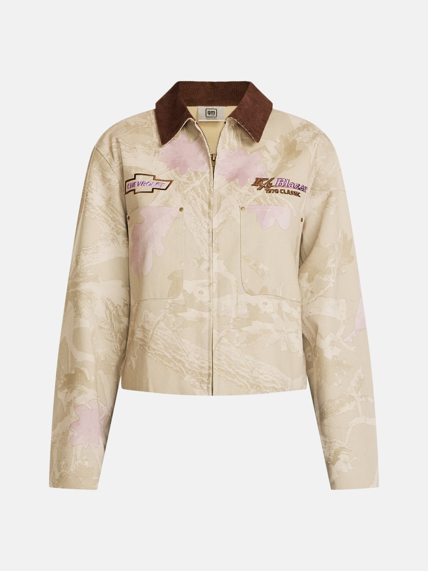 Chevy Blazer Women's Cotton Camo Jacket with Long Sleeves, Sizes XXS-4X