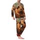 thumbnail image 2 of Balery Rose Cute Guinea Pig Pijama para Hombre de Dos Piezas con Manga Larga, Conjunto de Dormir y Descanso Suave con Bolsillos-Medium, 2 of 7
