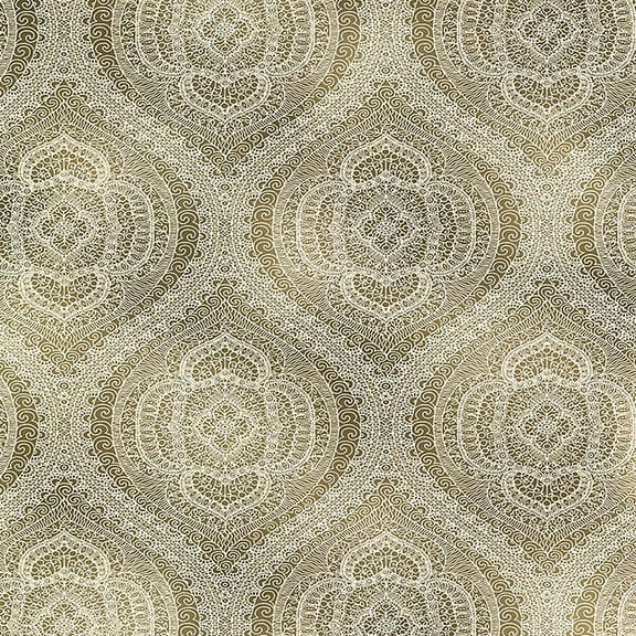 Kenneth James Zaida Gold Paisley Damask Wallpaper