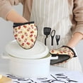 thumbnail image 2 of Cute Popcorn Red Oven Mitts Heat Resistant - Soft Lining Silicone Mini Oven Mitts with HangingLoop, Kitchen Oven Gloves Heat Resistant 500℉ for Cooking Baking Microwave, 2 of 7