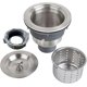 thumbnail image 2 of 3-1/2 Inch Sink Drain Assembly Kit, Removable Deep Sink Strainer Basket with Sink Stopper/Sealing Lid for Home, Kitchen, Stainless Steel, 2 of 5