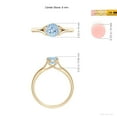 thumbnail image 5 of Angara Natural 0.72 Ct. Aquamarine Solitaire Ring in 14K Yellow Gold for Women (Ring Size: 3.5), 5 of 10