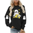 thumbnail image 6 of Women's Halloween Printed Round Neck Long Sleeved Top Loose Fitting Sweater, 6 of 6