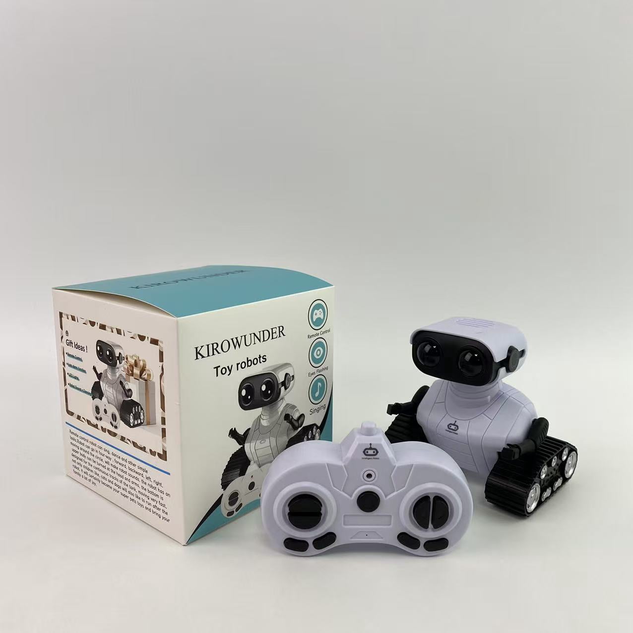 KIROWUNDER Toy robots,Robot Toys,Flexible RC Robots,Remote Control Robot Toys with Dancing Singing Music and LED Eyes
