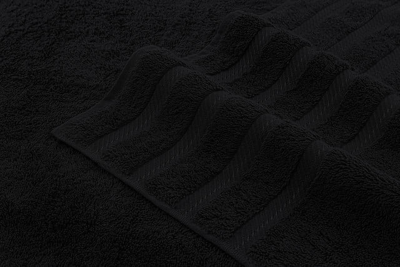 American Soft Linen Black Bath Towel Set 100% Turkish Cotton Towels for Bathroom 4 Piece