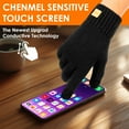 thumbnail image 5 of REDESS Winter Gloves for Men and Women Touch Screen Knit Warm Black Gloves for Cold Weather, 5 of 7