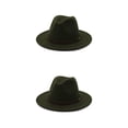 thumbnail image 1 of Sombreros con hebilla de cinturón Minnieouse Lana color sólido para Niños Boda Iglesia Verde oscuro 58cm 2piezas, 1 of 6