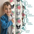 thumbnail image 3 of Blackout Kids Curtains,White Boston Terrier and Flower Childrens Insulated Curtains Set Of 2,Bedroom Essentials,Toddler Room Decor 42x54in(106x137cm), 3 of 4