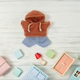thumbnail image 4 of Bear Doll Clothing Set with Plush Hoodie and jeans Soft and Comfortable Outfits for 20cm Stuffed Animals Dress Up Supplies, 4 of 5