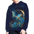 thumbnail image 3 of DISNIMO Butterfly Hoodie for Girls Floral Hoodie Moon Hoodies Sweatshirts for Kids Preppy Pullover Hooded Sweatshirt for Teen Boys Hoodie Size 14-16 Youth Streetwear Clothes Girls Children, 3 of 7