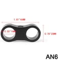 thumbnail image 3 of BUYISI 8Pcs Hose Separator Clamp Fitting Connector 4An 6An Oil Fuel Hose Line Black New An6, 3 of 5