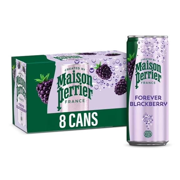 Maison Perrier Forever Blackberry Flavored Sparkling Water, 11.15 fl oz., 8 Pack Cans