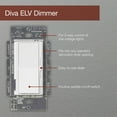 thumbnail image 3 of Lutron Dvelv-303P Diva 300 Watt 120 Volt 3-Way Electronic Low Voltage Preset Dimmer -, 3 of 6