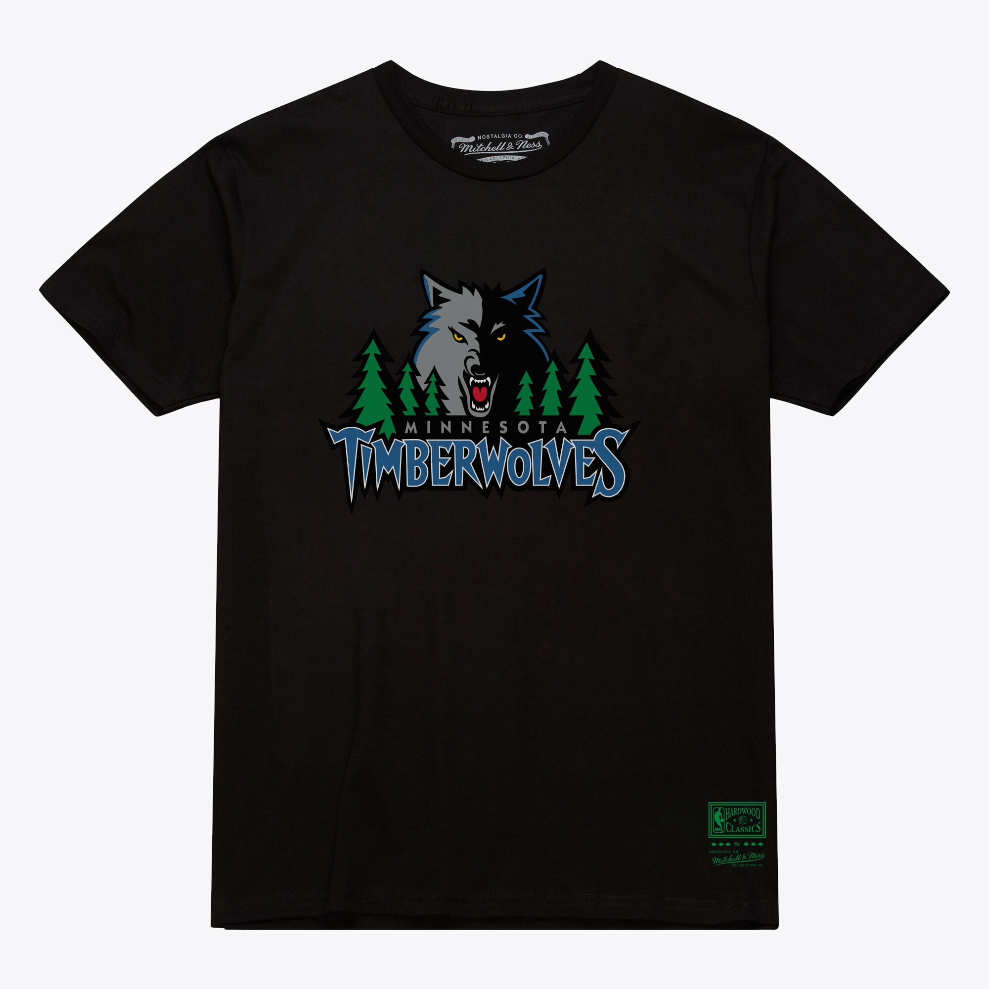 Unisex Mitchell & Ness Black Minnesota Timberwolves Hardwood Classics Arch T-Shirt