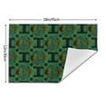 thumbnail image 3 of YFYANG Washable Heat-Resistant Placemats, 70% PVC/30% Polyester, Green Retro Geometric Art Kitchen Table Mat, 12" x 18" 4 Piece, 3 of 6