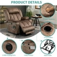 thumbnail image 5 of MEETWARM Large Power Lift Electric Recliner Chair with Extended Footrest for Big Tall Man, Overstuffed Wide Recliner with Heat and Massage, 2 Remote Controls/4 Side Pockets/USB Ports(Plush-Brown), 5 of 9