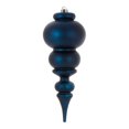 thumbnail image 1 of Vickerman 14" Plastic Finial Christmas Ornament in Matte Midnight Blue, 1 of 3