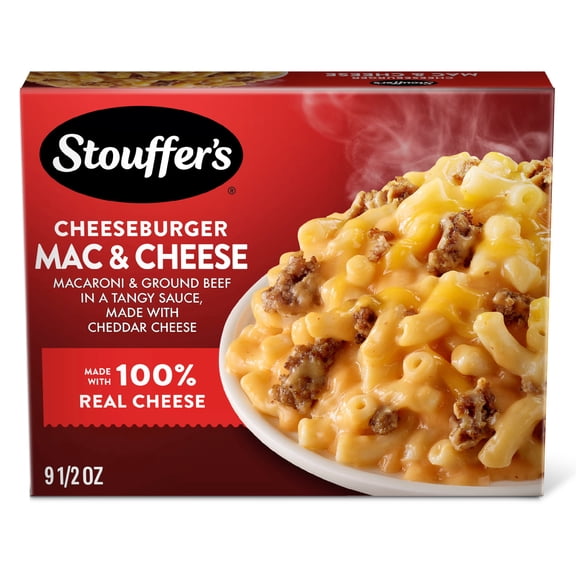 Stouffer’s Cheeseburger Mac & Cheese, Single Serve, Single Frozen Meals 9.5 oz